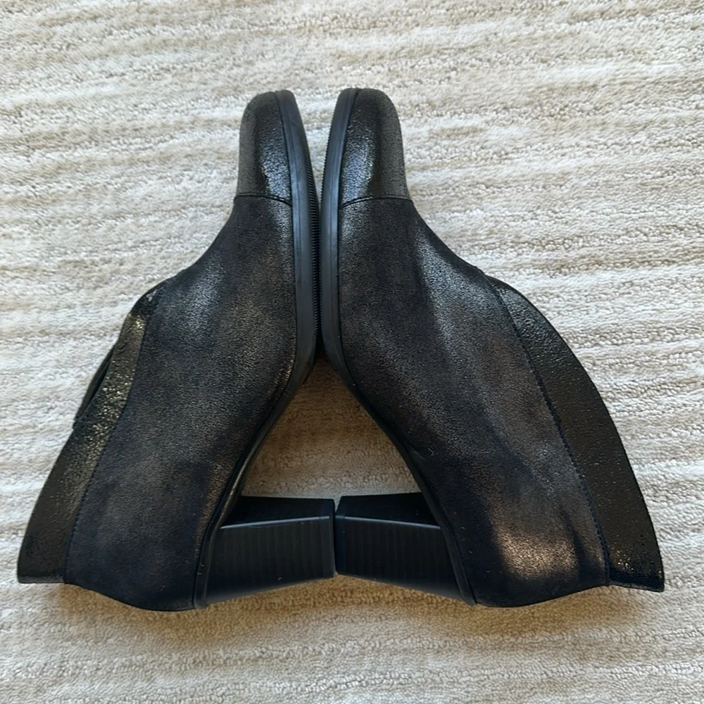 Like New Gabor Enfield Ankle Booties Metallic Black Boots Size UK 5 | US 7.5